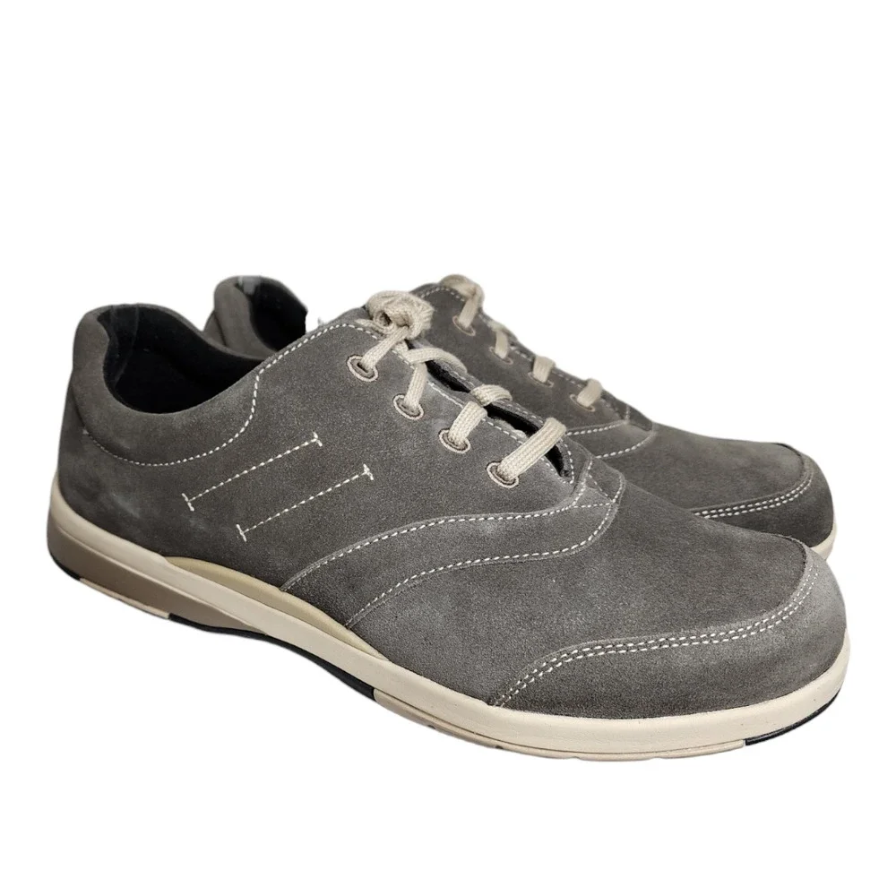 Drew Columbia Grey Suede Comfort Sneaker Wide Width WW 13